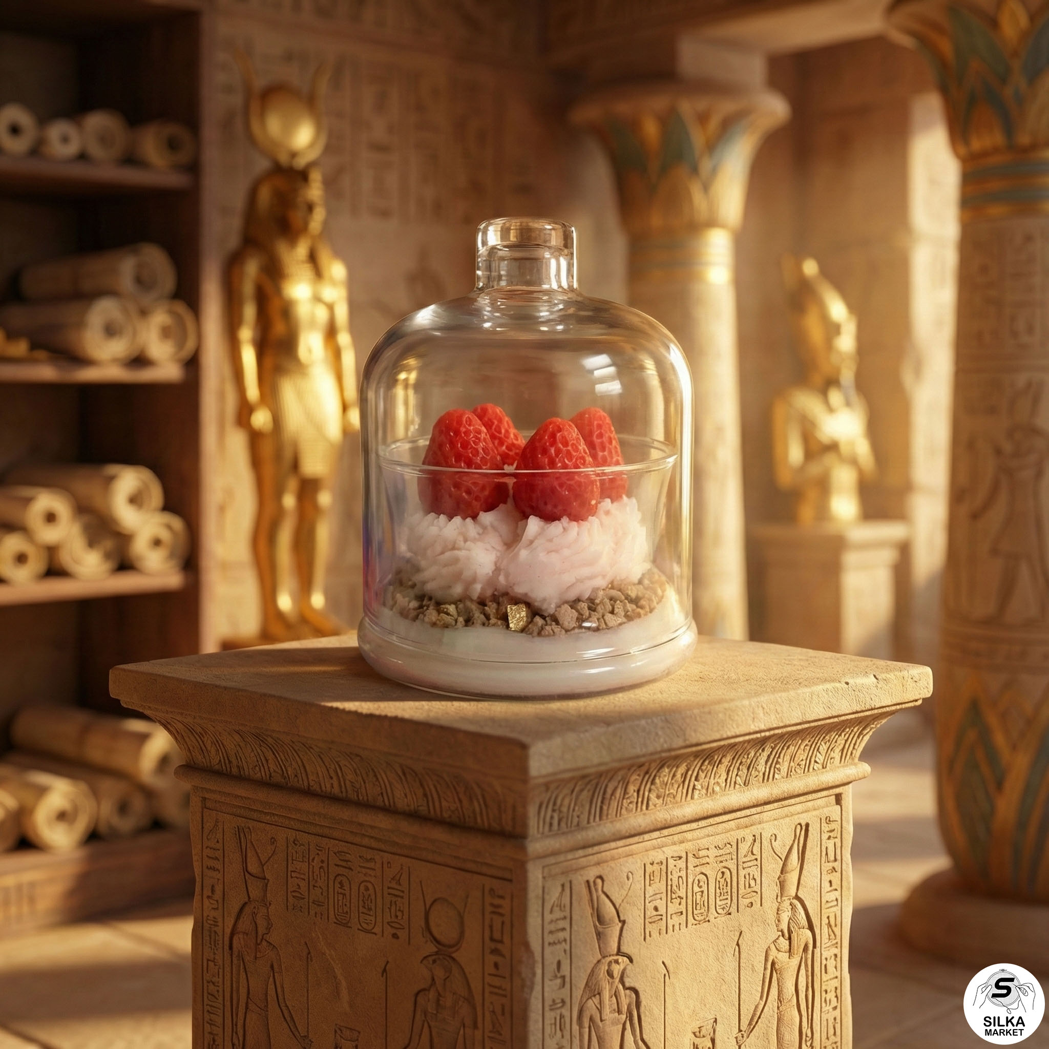 Strawberry Cake Candle with Strawberry Cheesecake scent