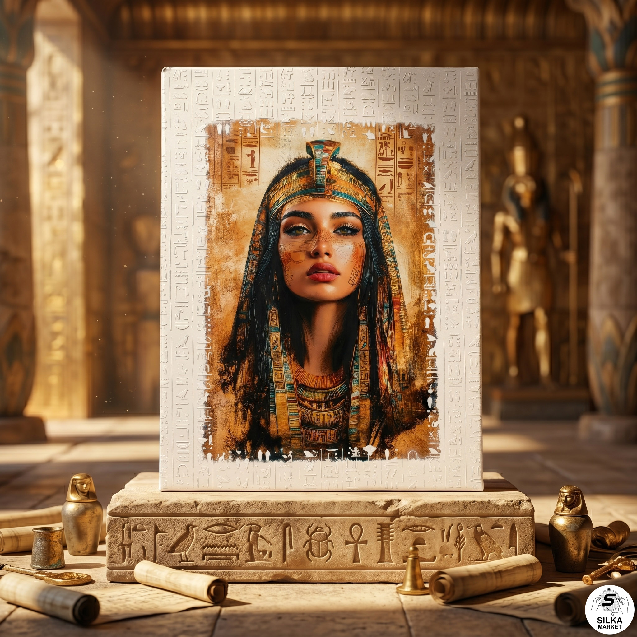 Une peinture inspirée de l'héritage royal pharaonique